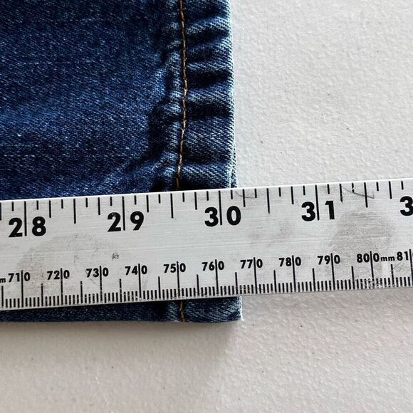 Vintage cK Calvin Klein Jeans Womens 9 Blue Flare Midrise 90s Bootcut - Picture 12 of 14